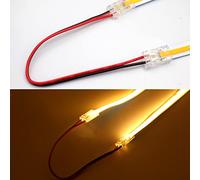 Conectores de tira LED COB, 2 pines 8mm 10 conectores de tira a cable, conexión sin soldadura, conector de clic rápido para tiras de luces LED COB de 8 mm