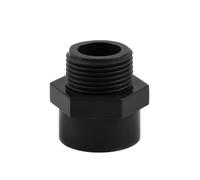 Conectores de tubería de agua for riego de jardín, adaptador de acuario, juntas de tubo, rosca hembra/macho, color gris oscuro, accesorio de PVC de grado Industrial(Male Thread,63mm- 2Inch(1pc))