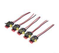 Conectores eléctricos automotrices, 10 terminales de cable macho hembra para coche, camión, barco, kit de crimpado impermeable, cable de 1,5 mm pin de 10 cm