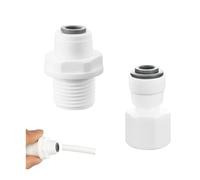 Conectores Rápidos de Filtro de Agua,2 Adaptador Recto 1/4" a 3/8" Hembra/Rosca Macho,Conector de Tubería Recta de Agua,Accesorios Conversión Roscada para Purificadores y Sistemas de Ósmosis Inversa