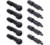 Conectores solares Sunclix de Phoenix Contact, juego de 5 pares. Incluye: 2 conectores macho PV-C3M-S 2,5/4/6, 2 conectores hembra PV-C3F-S 2,5/4/6 y 1 conector Sunclix. Color: . Para instalaciones so