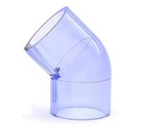 Conexión de tubería de agua, accesorio de tubería de PVC, 2 piezas de conector de codo de 90/45 grados de PVC azul transparente de diámetro interior de 16~160 mm, accesorios de UPVC for tubería de a