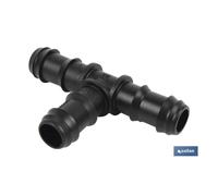 COFAN - Conector en forma de T para riego por goteo | 16 mm de diámetro | Para sistemas de riego