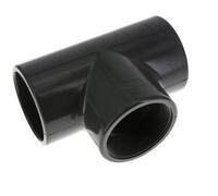 Conexión en T de PVC Hembra 75mm x Hembra Rp2-1/2''