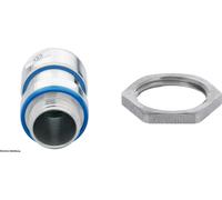 Conexión higiénica de acero inoxidable LAPP, con tuerca, rosca M20x1,5, acero inoxidable (1.4404), longitud de rosca 8,0 mm - 1 unidad