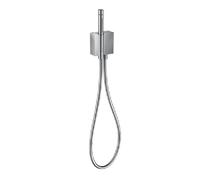 Conexión para manguera Axor Edge con ducha de mano con barra y dos chorros, cromada, y soporte para ducha de mano con barra