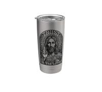 Confía en el Señor Jesucristo Vintage Christian Faith Vaso térmico de acero inoxidable de doble pared