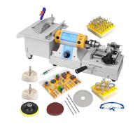 Configuración estándar, máquina para facetar gemas, sierra multifuncional para lapidaria de joyería, 750 W, velocidad de rotación ajustable de 800 a 10000 rpm, para artesanos de la joyería, ideal pa