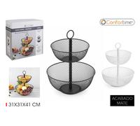 Confortime Cesta Metal Frutero Doble 31x31x41cm