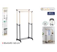 Confortime Perchero Doble Wood 80x43x90-160cm