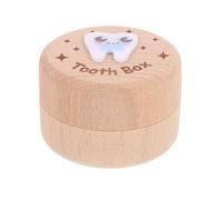 CONGARTENO Caja de Almacenamiento de Dientes de Niña de Madera Moderna y Minimalista Organizador con Compartimentos para Dientes Deciduos y Cabello Fetal para Niña Infantil Duradero