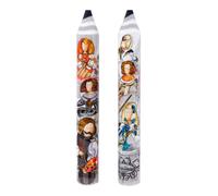 Conjunto 2 Gomas de Borrar Extra-Grandes en Formato Lápiz con Motivos muy Coloridos y Originales (Meninas)