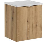 Conjunto armario Comad Nova Oak NOVA OAK A 82-50-2D, encimera Comad Nova White NOVA WHITE 89-50