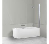 Conjunto bañera de esquina Oltens Hulda 11004000, mampara de bañera Oltens Sela 23202100