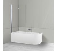 Conjunto bañera de esquina Oltens Hulda 11005000, mampara de bañera Oltens Sela 23202100