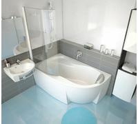 Conjunto bañera de esquina Ravak Rosa 95 C571000000, sifón para bañera Ravak X01305, GPX2240140