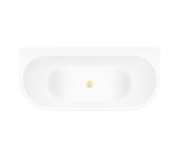 Conjunto bañera de pared Oltens Hulda 12021000, embellecedor de tapón Oltens 09002800