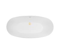 Conjunto bañera exenta Oltens Ebba 12012000, embellecedor de tapón Oltens 09002800