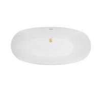 Conjunto bañera exenta Oltens Ebba 12012000, embellecedor de tapón Oltens 09002810