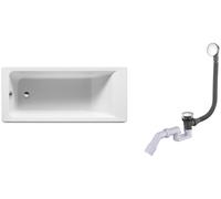 Conjunto bañera rectangular Roca Easy A248622000, sifón para bañera Oltens Fusa 03002100