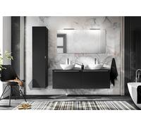 Conjunto completo con mueble de doble lavabo + 4 elementos - 120 cm - Rosario, color