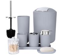 Conjunto completo de accesorios para baño, compuesto por 8 piezas