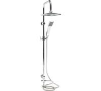 Conjunto completo de ducha de pared con cabezal de ducha cuadrado y grifo Wiltec, que incluye también un cabezal de ducha manual
