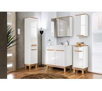 Conjunto completo para baño de 80 cm - 7 elementos - Color blanco "Cintra"