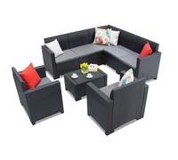 Conjunto con sofá esquinero Nebraska Corner 7 antracita Bica
