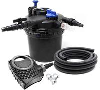 Conjunto CPF-5000 para 8000 litros, incluye: lámpara UVC de 11W, bomba NEO3800 y filtro para estanque