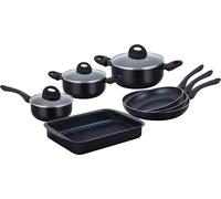 Conjunto de 10 ollas y sartenes Herzberg Cooking, con revestimiento de mármol, color