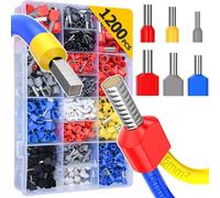 Conjunto de 1200 piezas: terminales de cable dobles, conectores de soldadura, fundas para cables