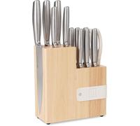 Conjunto de 13 piezas para bloque de cuchillos, con sistema de almacenamiento magnético, juego de cuchillos de acero inoxidable de filo extremadamente afilado y mangos ergonómicos huecos, juegos de cu
