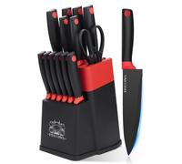Conjunto de 14 piezas de cuchillos de cocina con sistema de afilado integrado