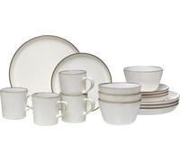 Conjunto de 16 piezas, línea Visby, color blanco. (Ideal para servir)