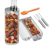 Conjunto de 2 accesorios para parrilla con cesta giratoria