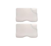 Conjunto de 2 almohadas ergonómicas y cervicales de espuma con memoria confort plus hipoalergénicas, antiácaros, 2 fundas de algodón