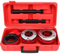 Conjunto de 2 brocas para roscar, cabezales para roscar, adaptadores para roscar. Herramientas para fontanería, tuberías de 1-1/2" y 2"