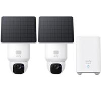 Conjunto de 2 cámaras de seguridad Eufy SoloCam E30 para exteriores, tipo domo, con conexión Wi-Fi y base Homebase 2