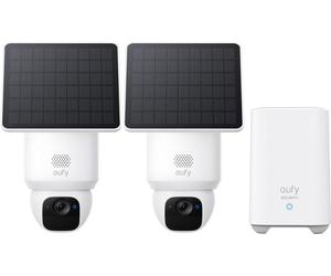 Conjunto de 2 cámaras de seguridad Eufy SoloCam E30 para exteriores, tipo domo, con conexión Wi-Fi y base Homebase 2