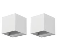 (Conjunto de 2) Lámpara exterior LED C4 Rex - 6,6 W, luz blanca cálida, 244 lúmenes, IP54, color blanco