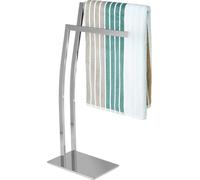 Conjunto de 2 piezas Bad Set WIMEDO: soporte para toallas de pie, juego de WC sin necesidad de taladrar, dispensador de papel higiénico plateado, escobilla para inodoro