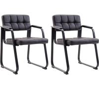 Conjunto de 2 sillas cómodas para visitas – sillas para reuniones – asiento de lujo | Color: