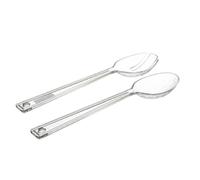 Conjunto de 2 utensilios para ensalada Green Harmony en PS transparente