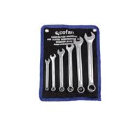 Conjunto de 26 llaves combinadas de acero al cromo vanadio desde 6 SW a 32 mm COFAN Set 26 pieces from 6 to 32