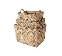 Conjunto de 3 cestas altas de jacinto de agua.