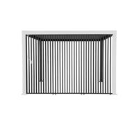 Conjunto de 3 persianas verticales de 130cm para pérgola bioclimática de aluminio 3x4m, triomphe 3 persianas verticales, antracita, 123.5x6x236 cm
