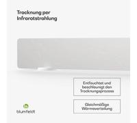 Conjunto de 3 radiadores infrarrojos - Calentador cerámico de 50W - Protección IP24, resistente a salpicaduras