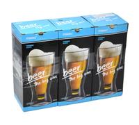 Conjunto de 3 vasos de cerveza de doble pared de 500 ml cada uno, con efecto flotante. Vasos para cerveza