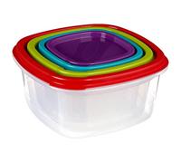 Conjunto de 4 Cajas de conservación de Alimentos cuadradas Five